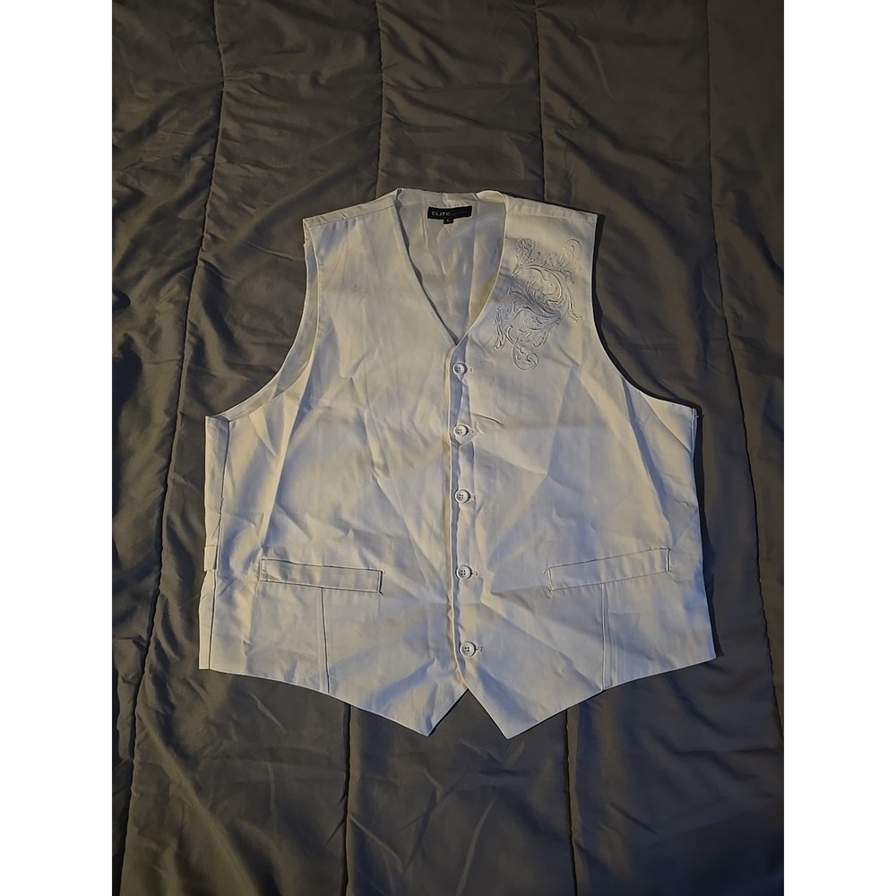 Polyester formal vest, Elite brand, white